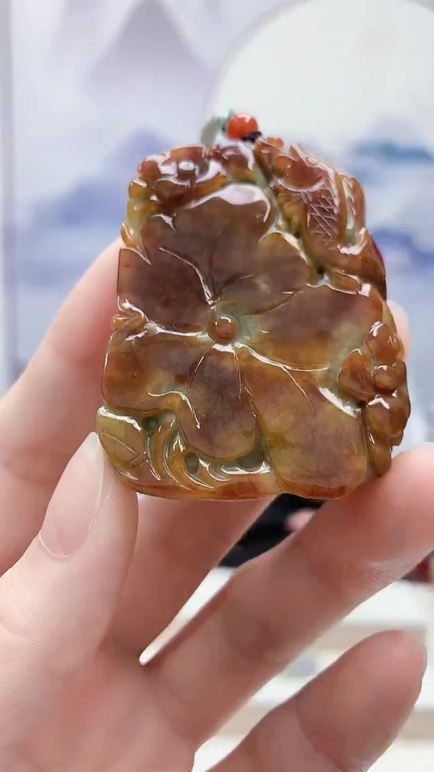 未镶嵌定制翡翠5176ry-毛货挂件22