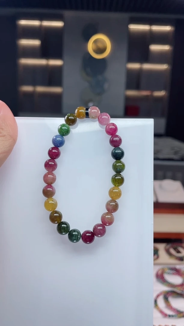 未镶嵌老矿碧玺单圈手7mm+碧玺（多样性发一条）Q