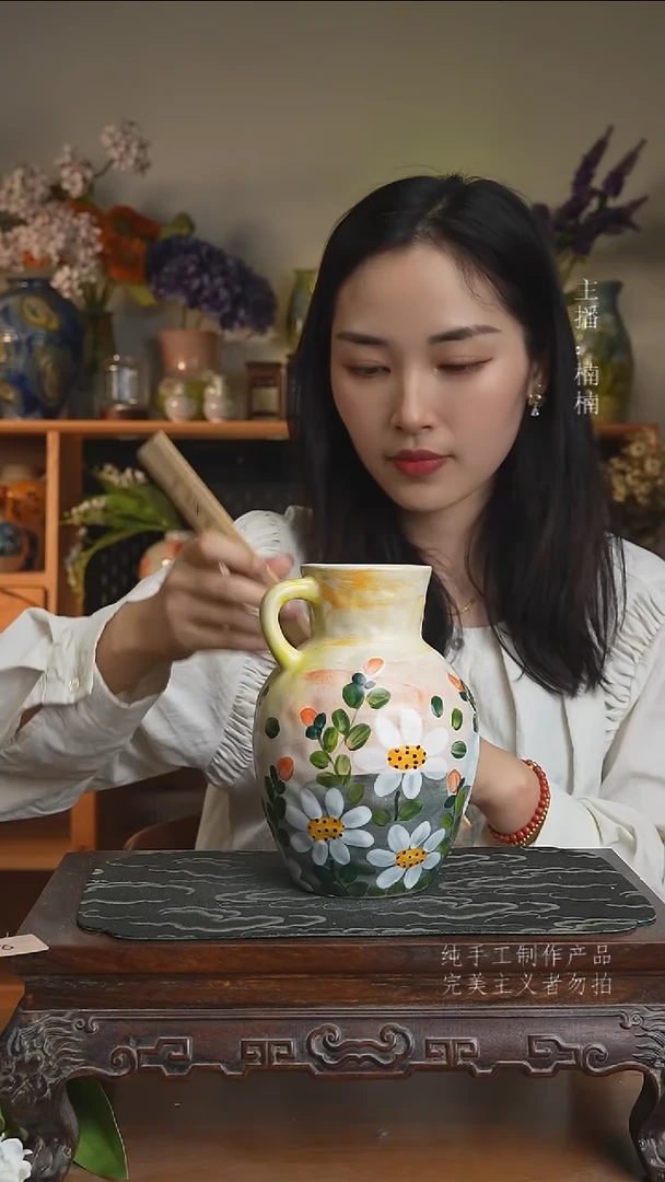 摆件景德镇陶瓷原创花器