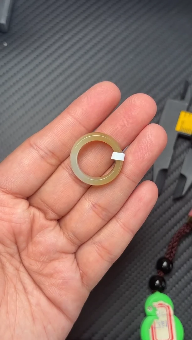 未镶嵌戒圈和田玉若羌微色差16+戒圈S