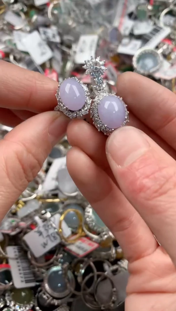 银S925镶嵌戒指翡翠222   9