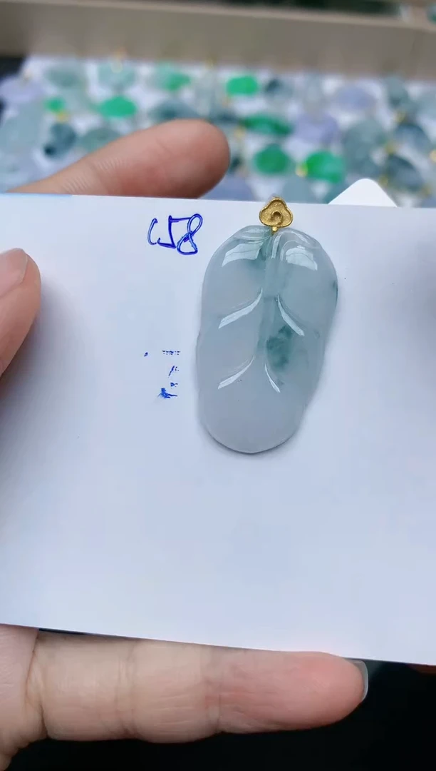 【闪购商品】翡翠颈饰18K金镶嵌天然翡翠A货