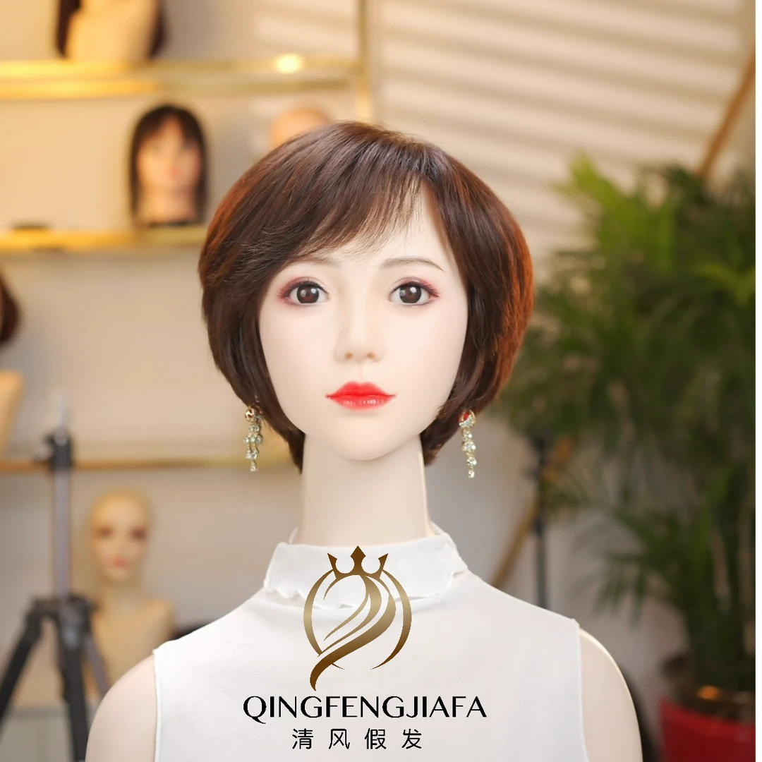 【爆款减量短发】女直发纯真发手工钩织短直发挂耳短发