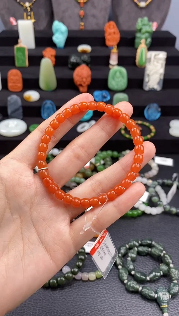 【闪购商品】玛瑙/玉髓-未镶嵌6mm极限弧手串