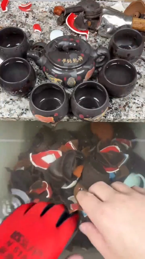 茶壶紫砂扭转乾坤一壶六杯变色套装
