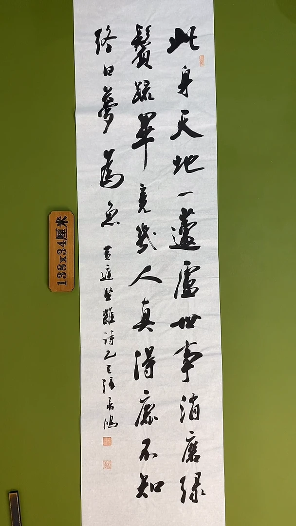 书法书法 张若鸿 尺寸138cm*34cm