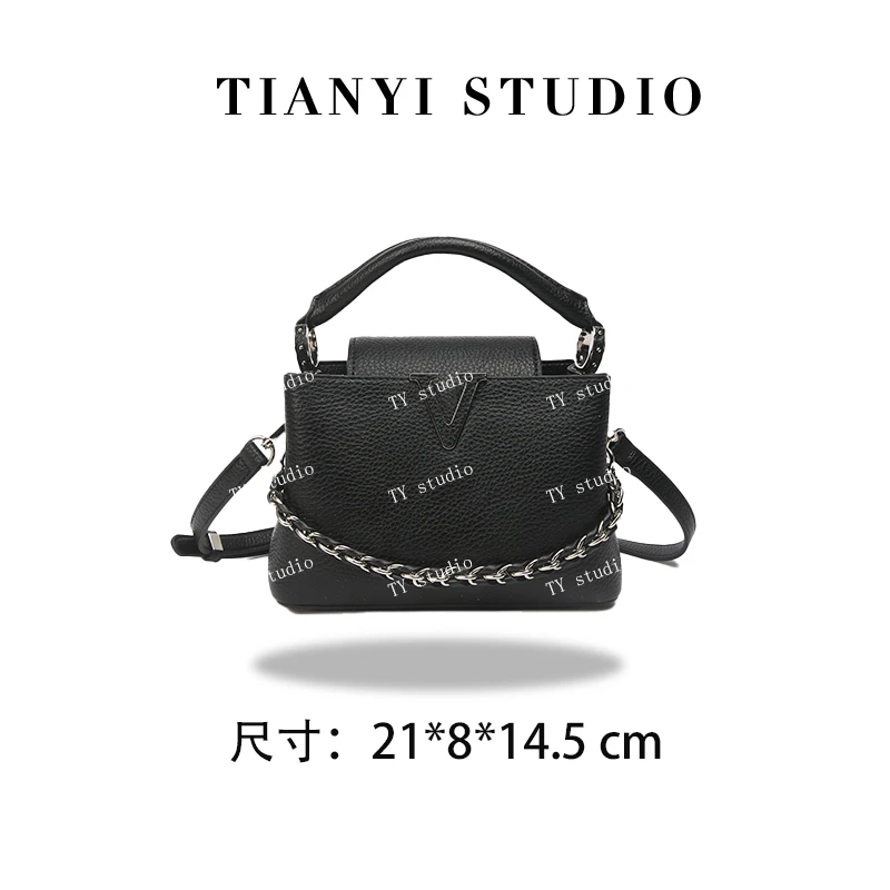 【TY】SKL-7527-黑色 轻奢高级韩版单肩潮流时尚简约女包
