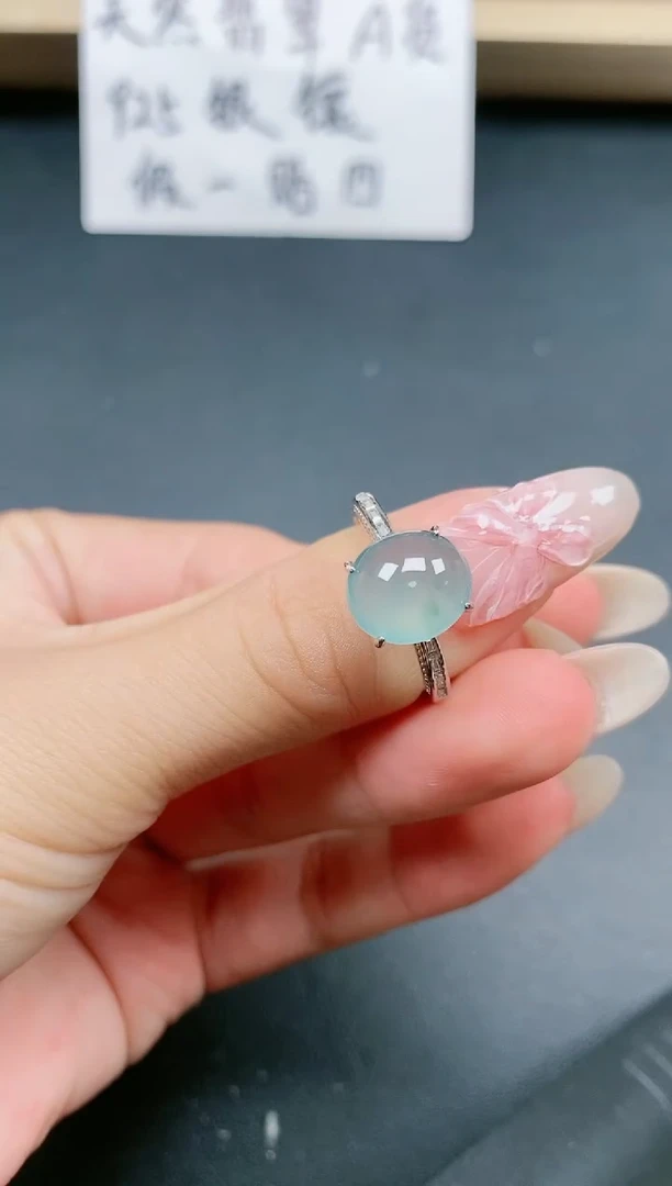 翡翠戒指银S925镶嵌11111111