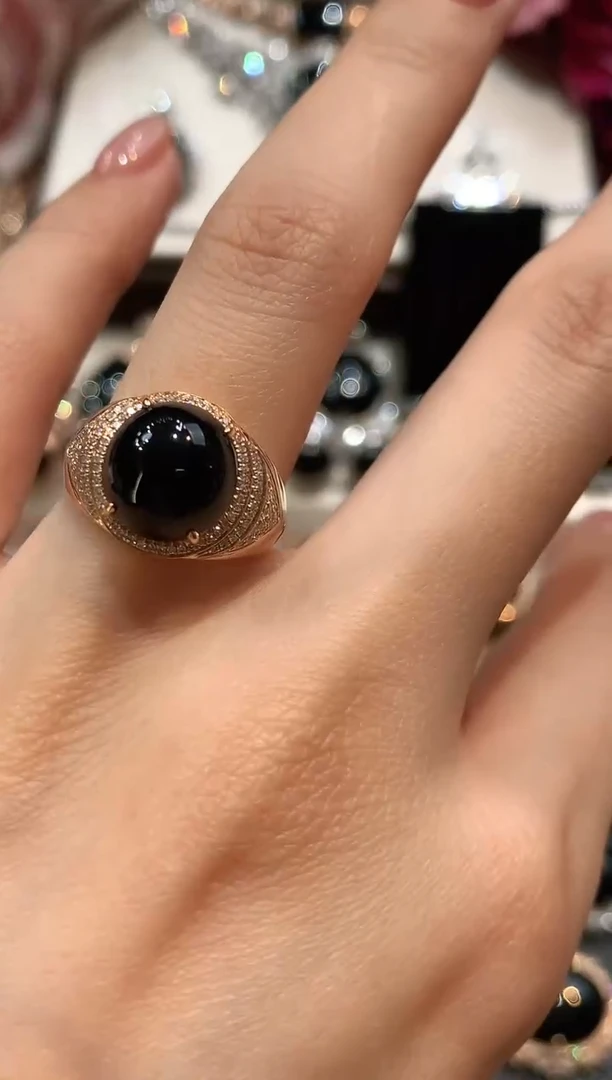 18K金镶嵌戒指翡翠w78