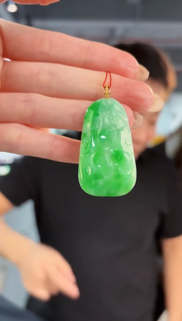 【闪购商品】翡翠颈饰18K金镶嵌 缅料A货/支持复检/一件