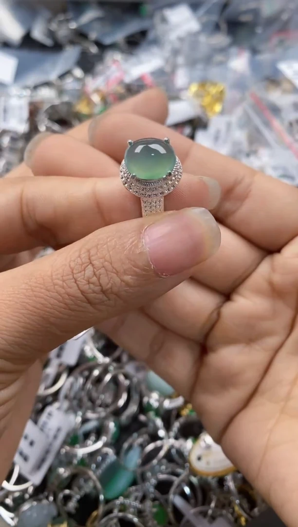 未镶嵌戒指翡翠333---3