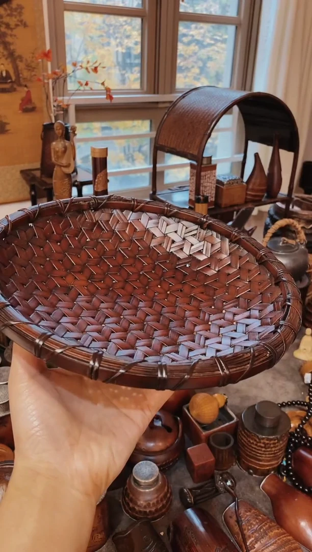 竹编精品款式浅盘