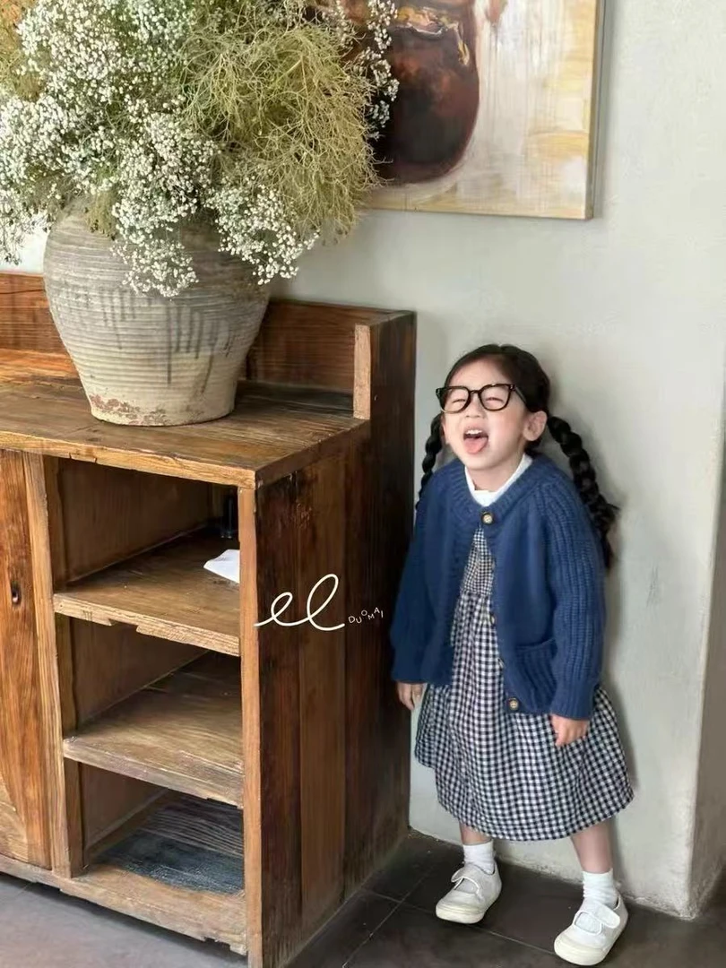 XZM-1737-儿童百搭时尚净版粗针毛衣外套(秋款)