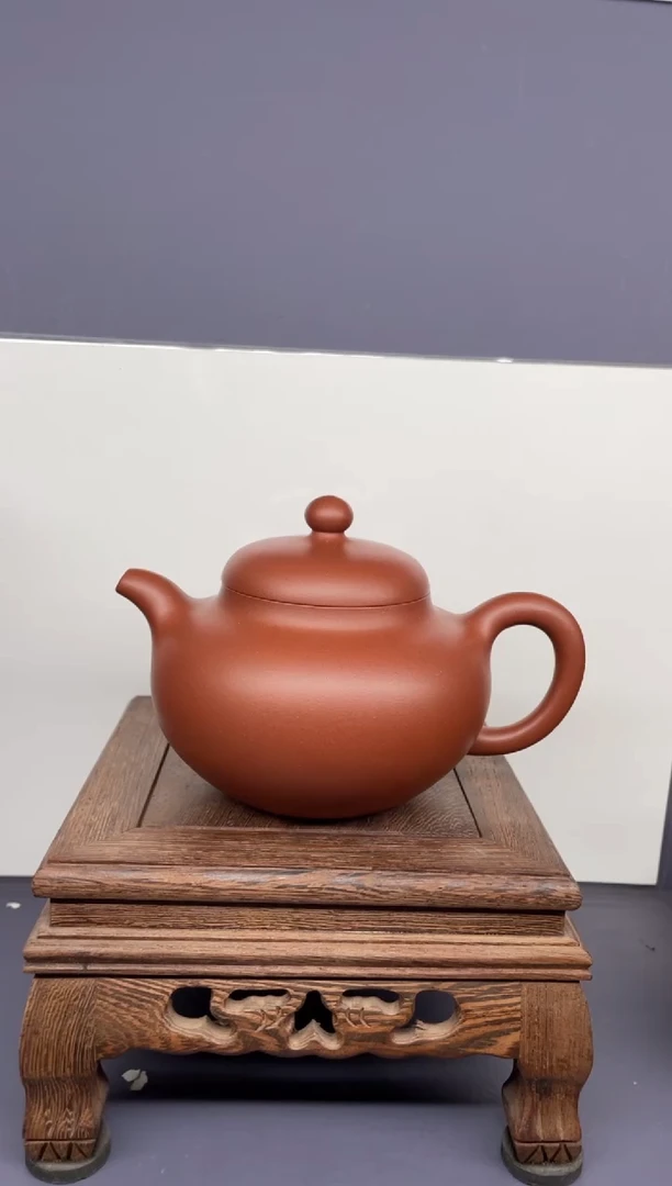 【闪购商品】紫砂茶壶底槽清 柿圆 +矿标证书