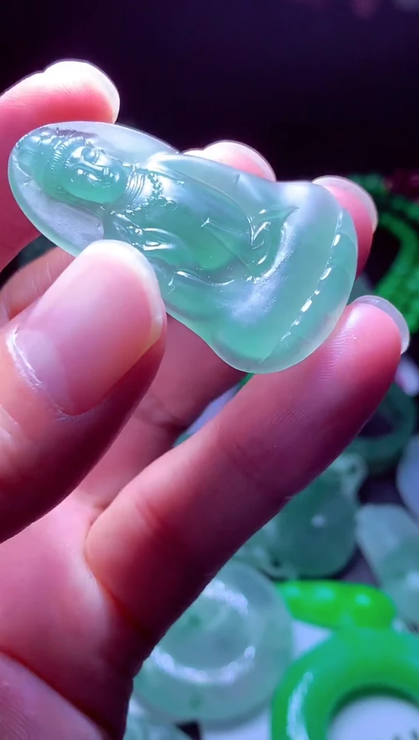 未镶嵌定制翡翠黄**#翡翠毛货定制570134