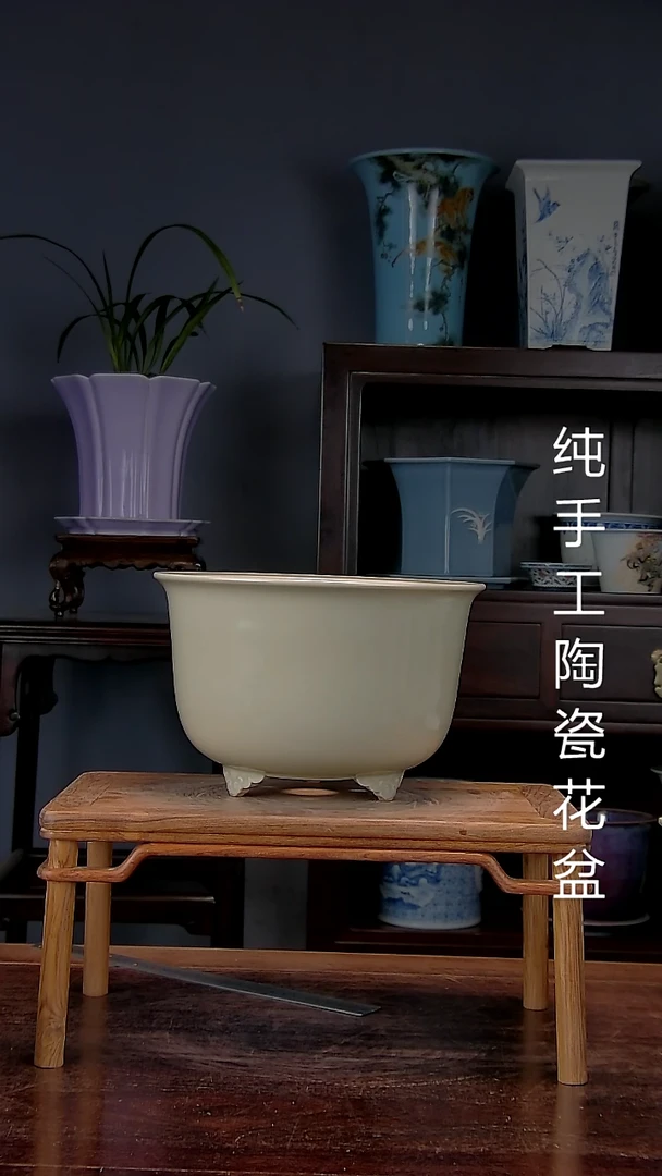 景德镇陶瓷手工花盆
