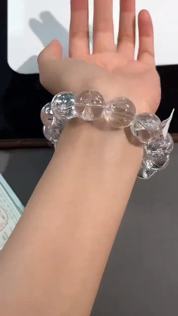 水晶手链未镶嵌25号白阿塞单圈18mm