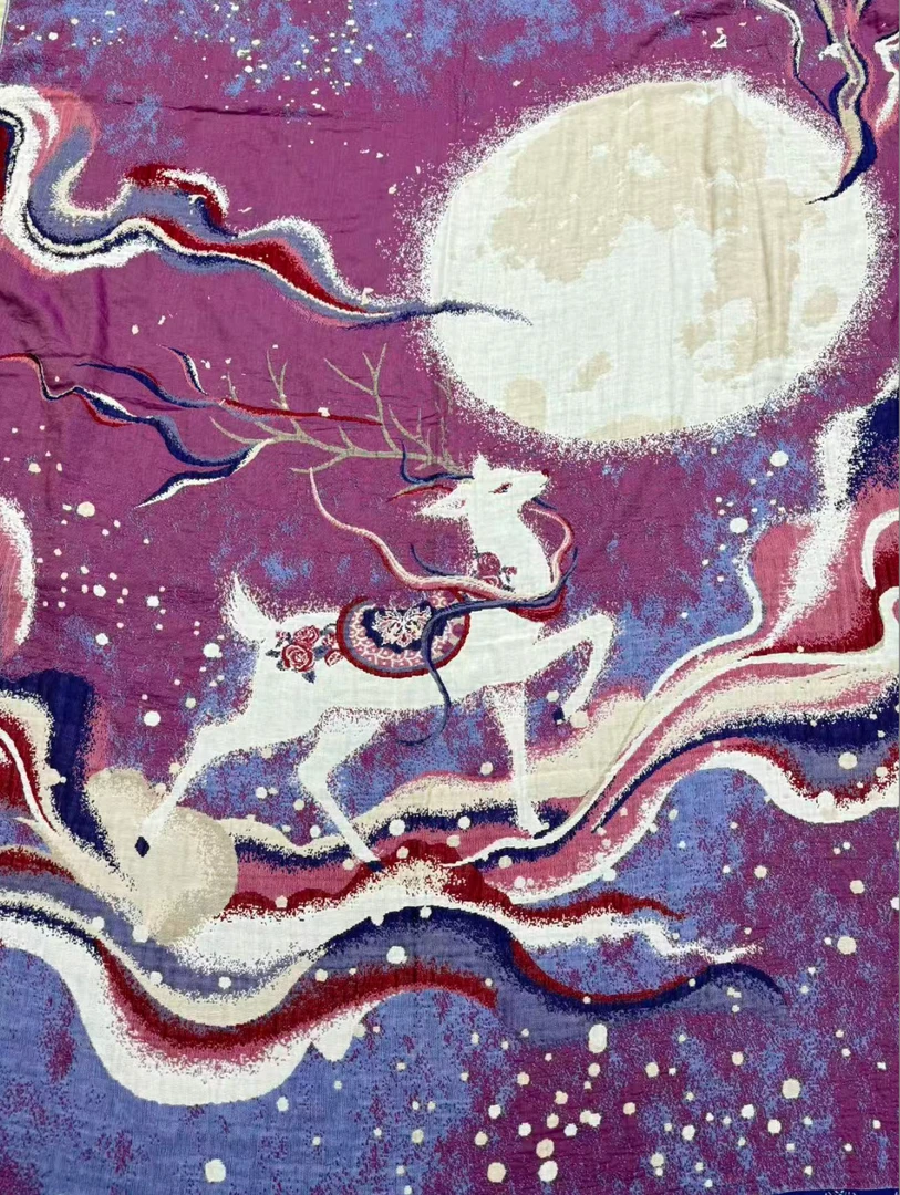 床盖-150*200遇见神鹿 高端云柔软床盖 盖毯