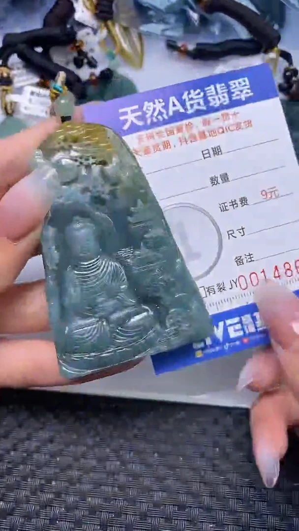 翡翠未镶嵌颈饰    4869