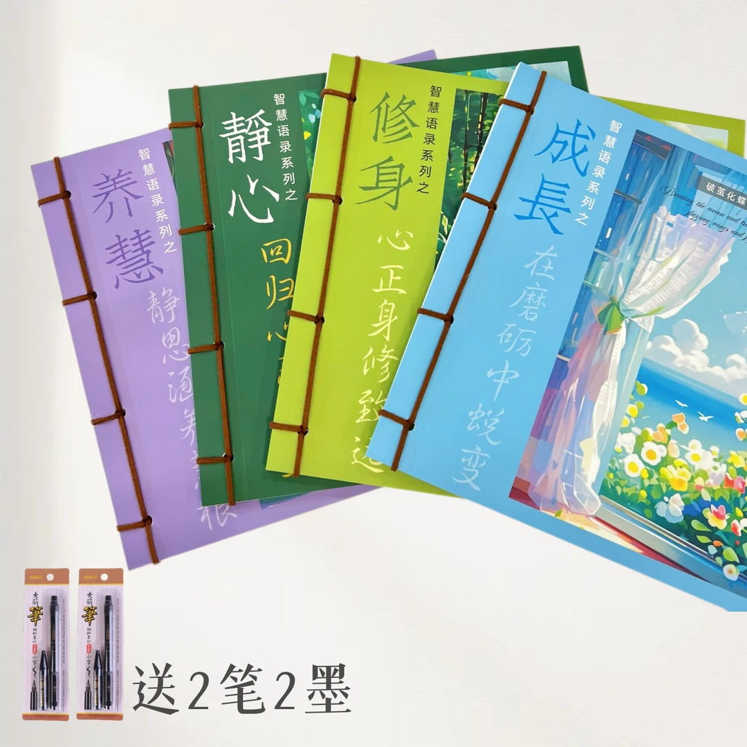 静心解压字帖语录正能量抗焦虑成人女人练字帖女生楷书修身描红本