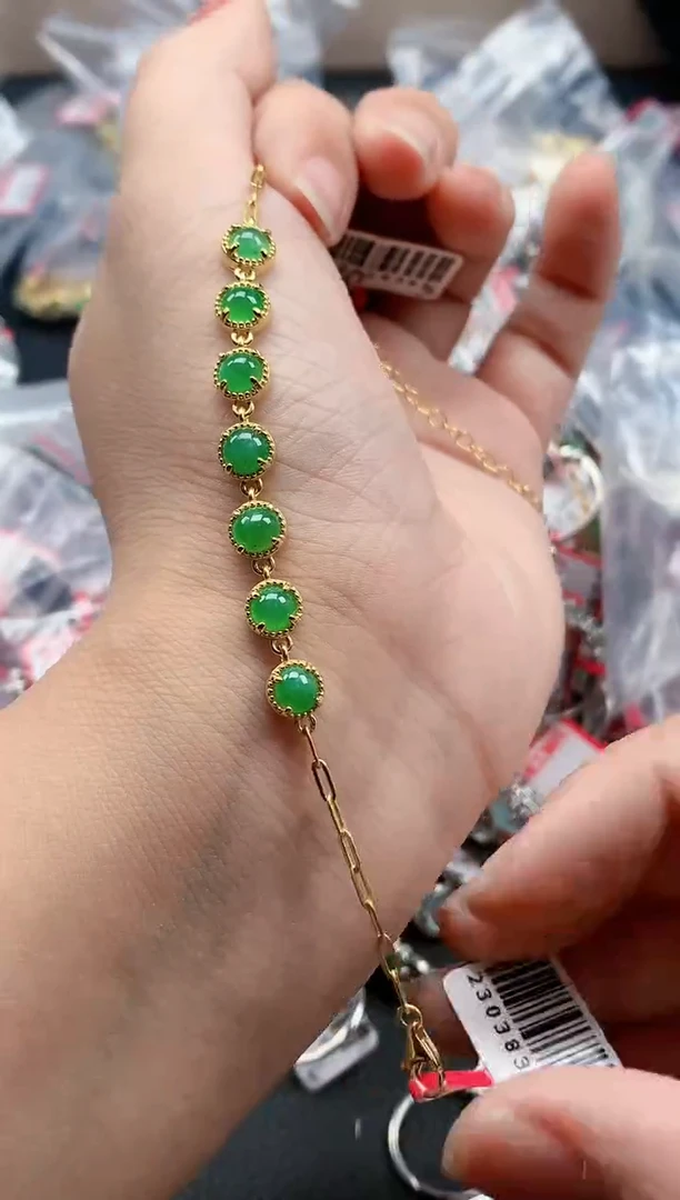 银S925镶嵌戒指翡翠天然A货缅甸翡翠