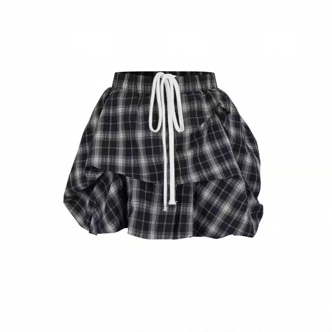 ANNAMOOER 格子云朵裙