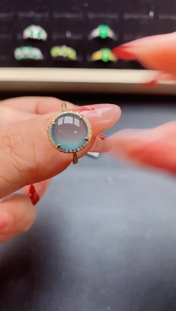 【闪购商品】翡翠戒指银S925镶嵌321321