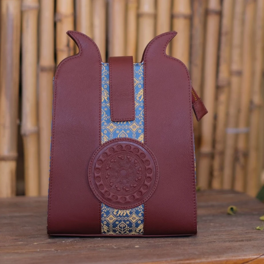 壮锦羊角双肩包包单肩包双肩包一包三背女士通勤百搭时尚小众包包