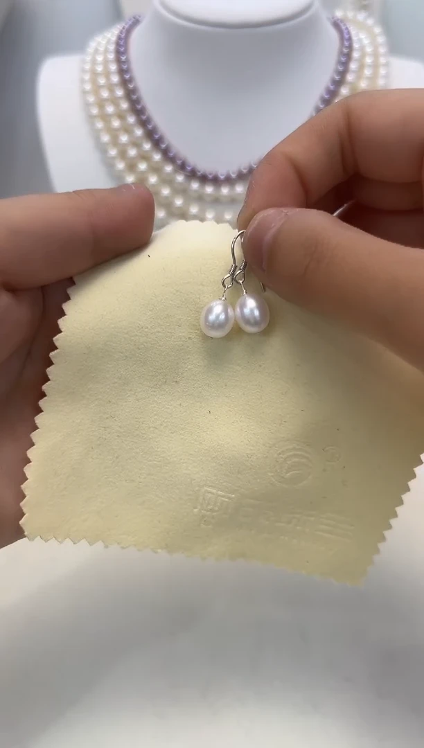 【闪购商品】淡水珍珠耳饰银S925镶嵌耳钩