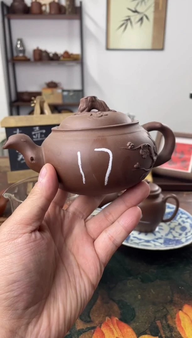 茶壶紫砂90年代老壶工糙但泥好拼紫泥梅花17