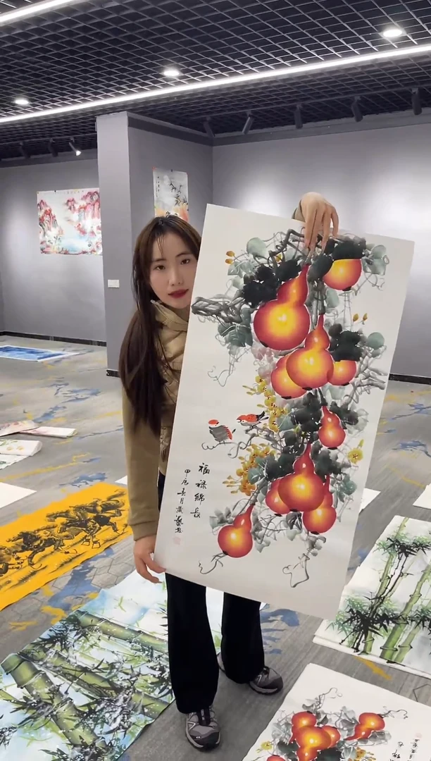 竖款年画艺术作品欣赏A56