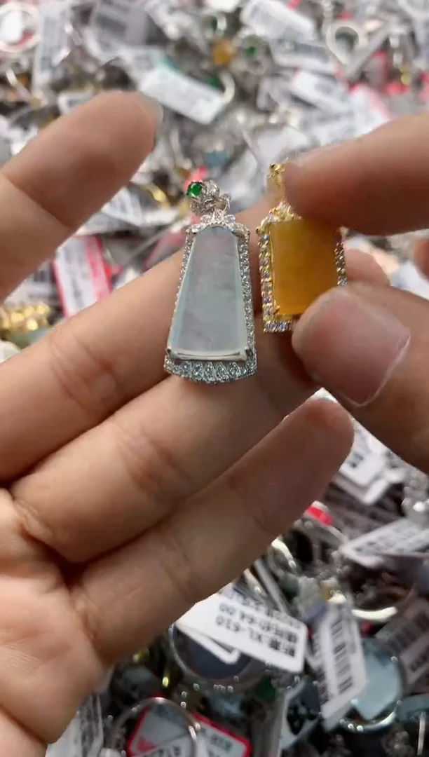 银S925镶嵌戒指翡翠14     10