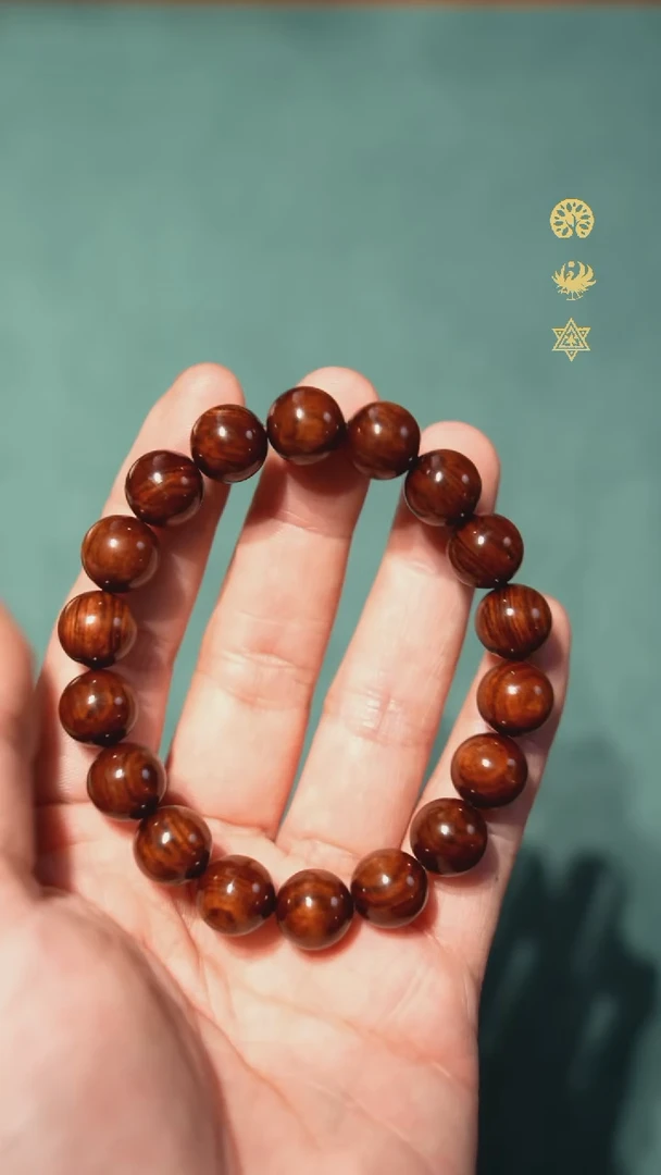 手串/手链黄花梨/降香黄檀开****！老料油梨满顺纹12mm佛珠