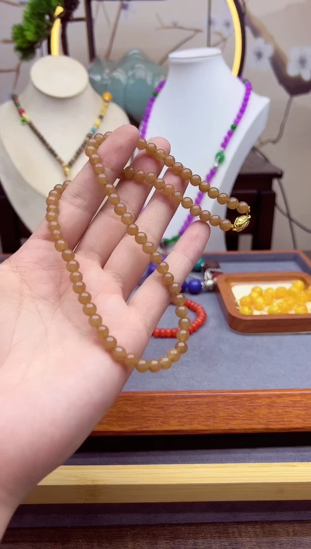 【闪购商品】和田玉（糖玉）颈饰14K金镶嵌x158````````