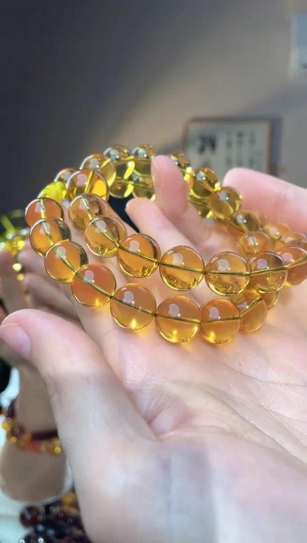 裸石琥珀未镶嵌15+13+ 蓝珀妈妈链设计款