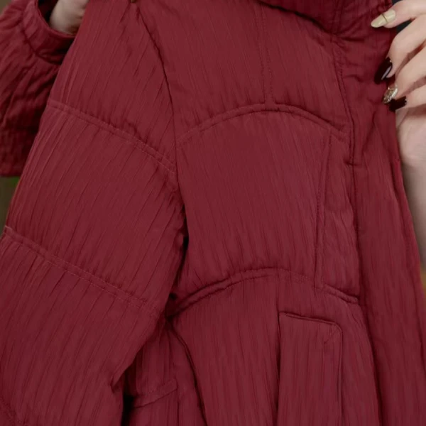 2025杭州原版正品保暖气质韵味减龄修身羽绒服E-129-MMQSDZNZ