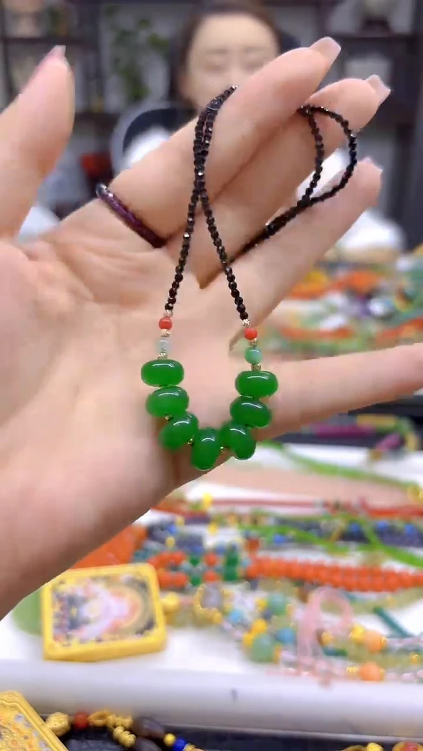 翡翠未镶嵌颈饰DIY款X365