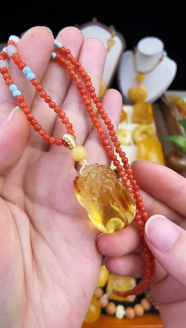 琥珀未镶嵌珠宝奇石柒月