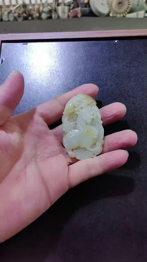 和田玉未镶嵌吊坠(不含链)金山糖白挂件（产地直发）