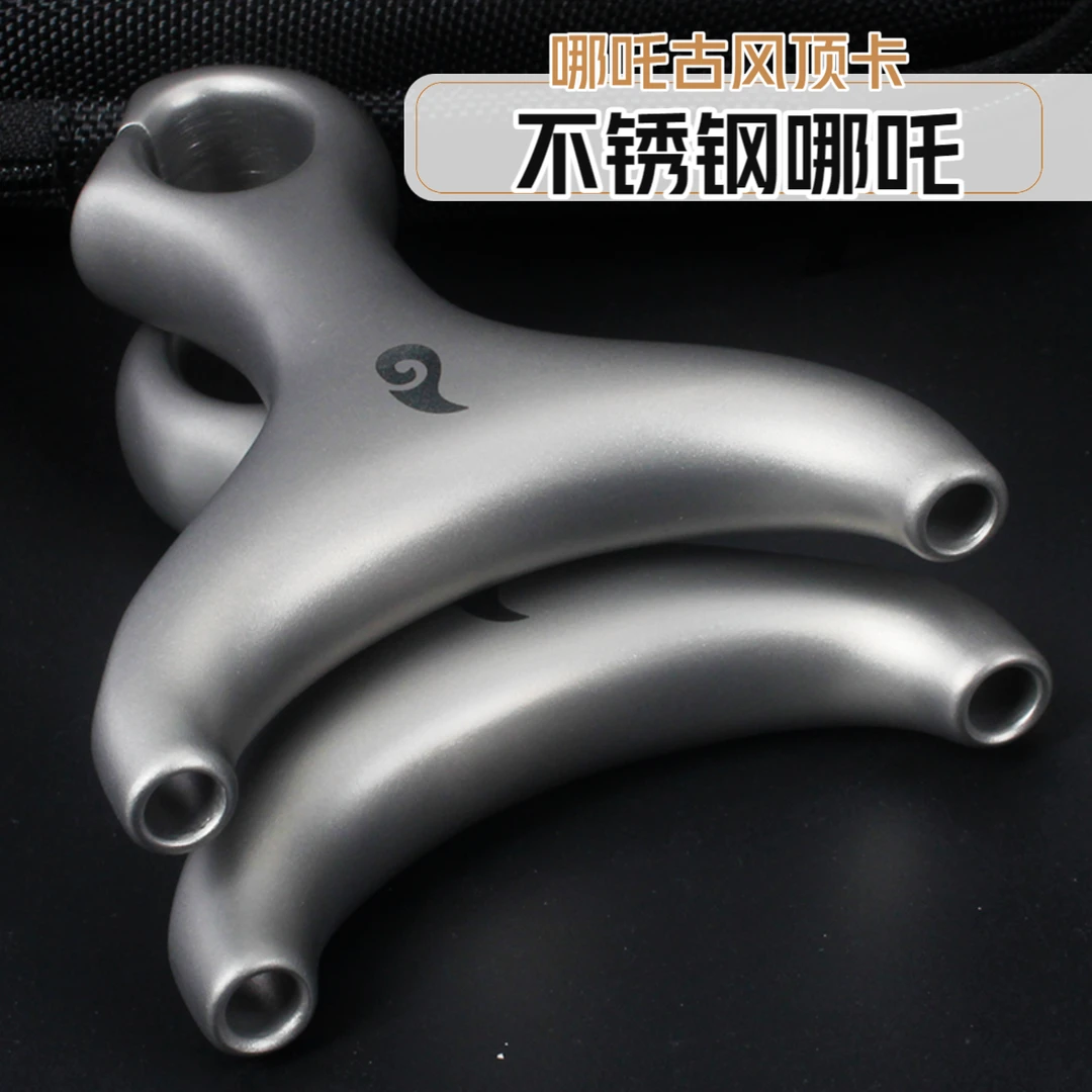 哪吒古风扁皮卡球不锈钢数控不锈钢顶卡单卡玩具弹弓体育比赛