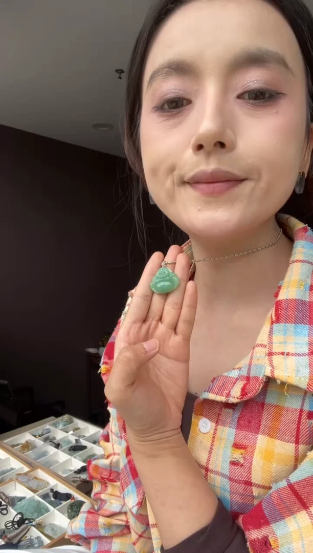 吊坠(不含链)18K金镶嵌翡翠马*多天然缅甸A货翡翠