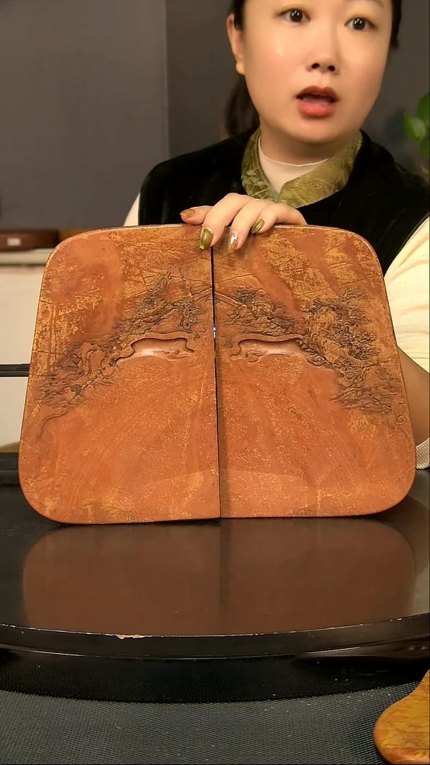 非遗青州红丝老坑精品红丝砚