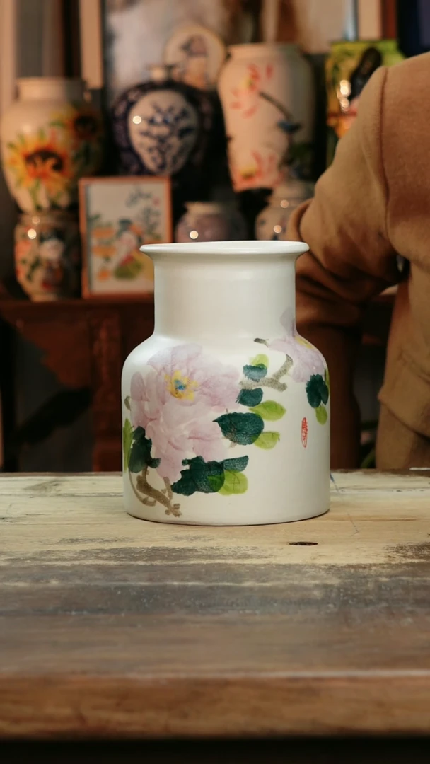 【闪购商品】瓷片景德镇纯手工釉下彩精品花瓶