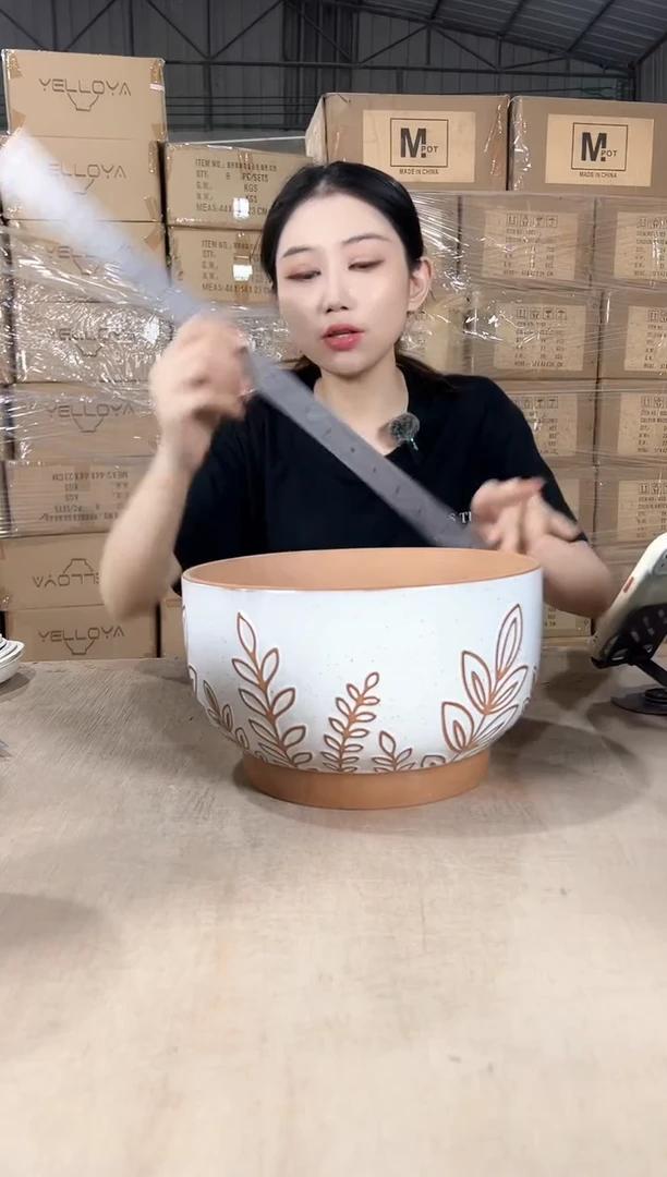 大碗紫砂叶子大号25x15