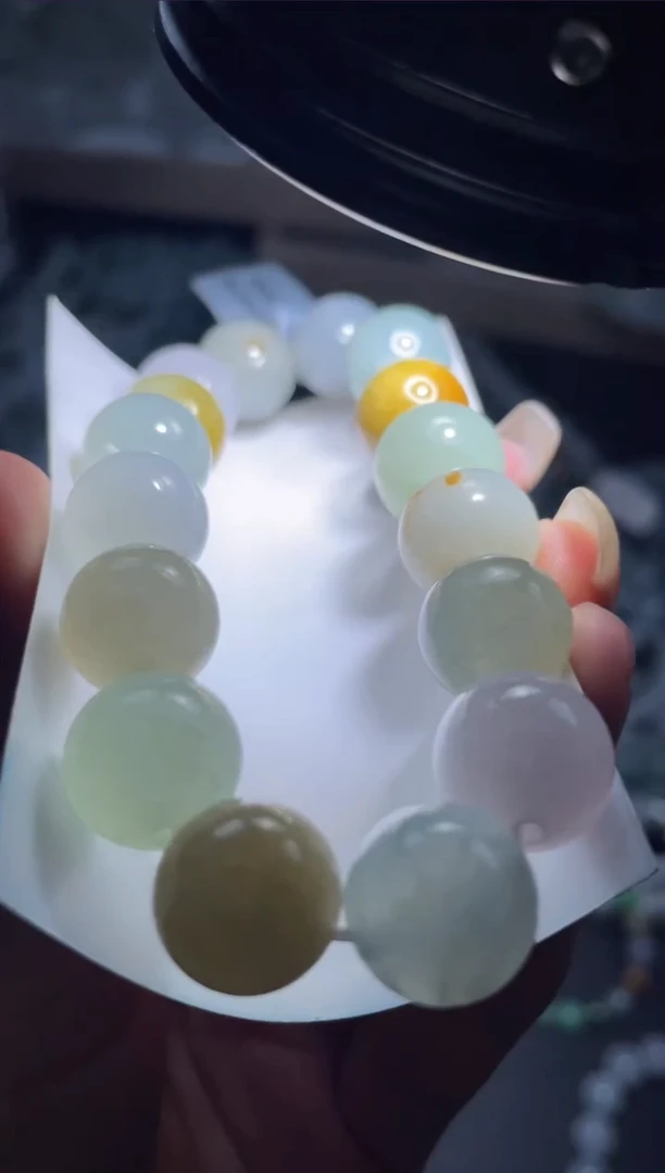 【闪购商品】定制翡翠未镶嵌天然缅甸A货翡翠手串51