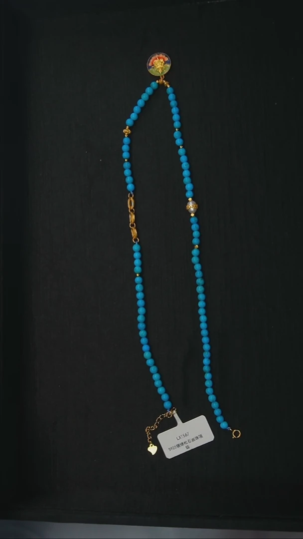 【闪购商品】绿松石项链银S925镶嵌发货一件