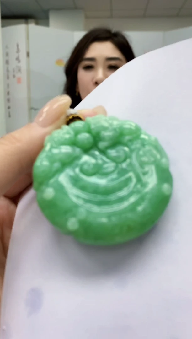 【闪购商品】定制翡翠未镶嵌4829lr-毛货挂件58