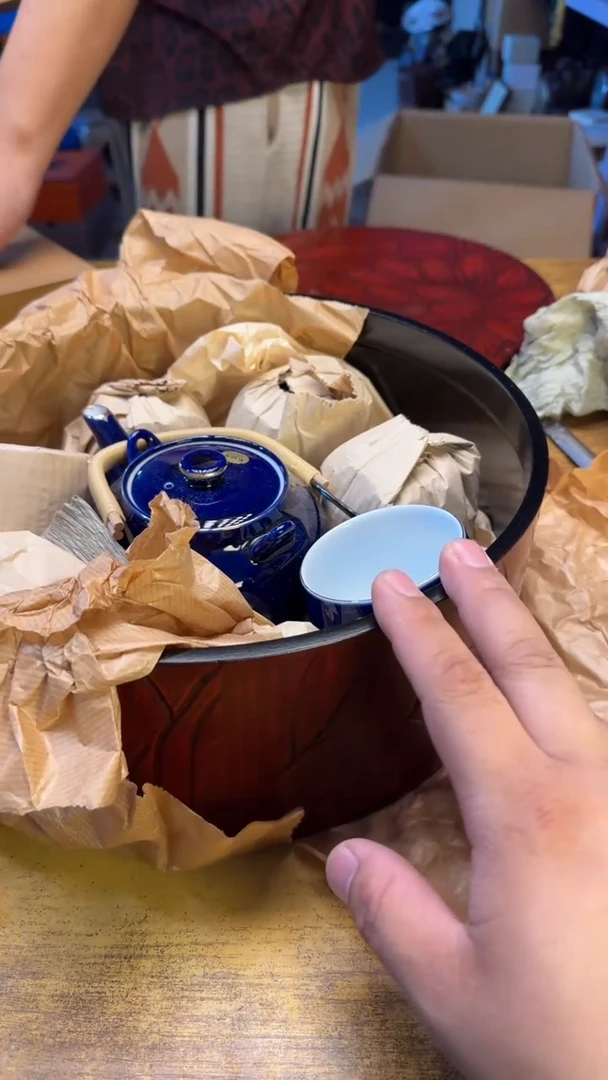 瓷器瓷器瑕疵破破109一壶五杯带仓