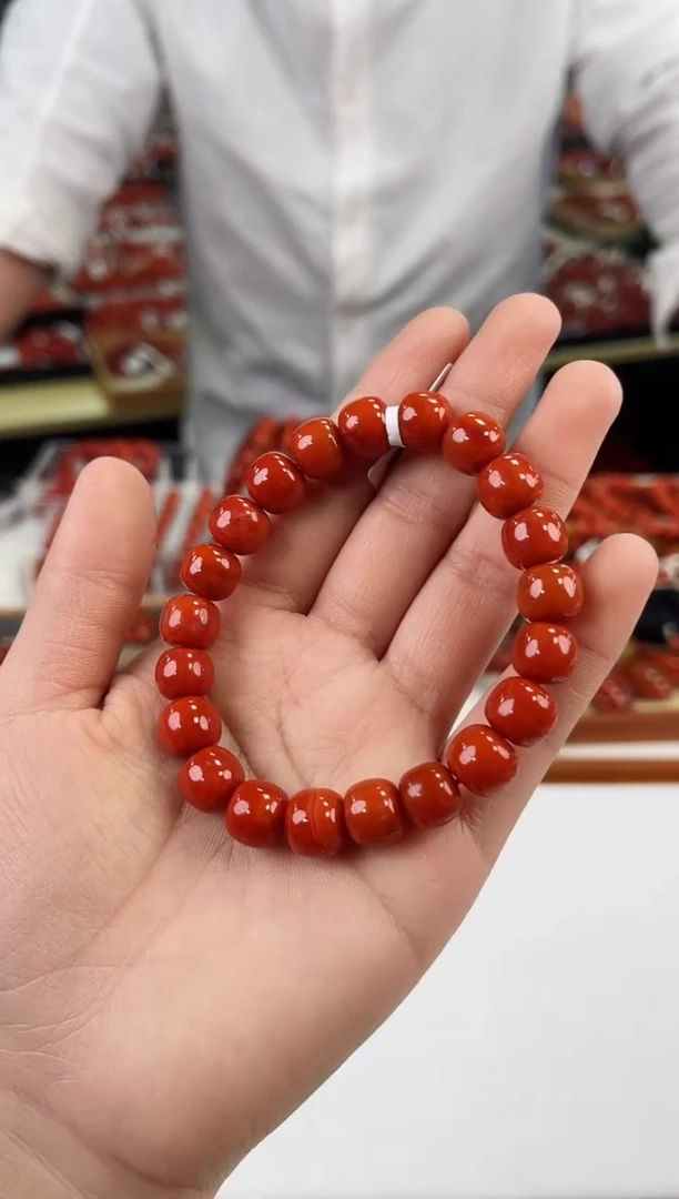 【闪购商品】南红玛瑙瓦西老型手串10+未镶嵌一个/条