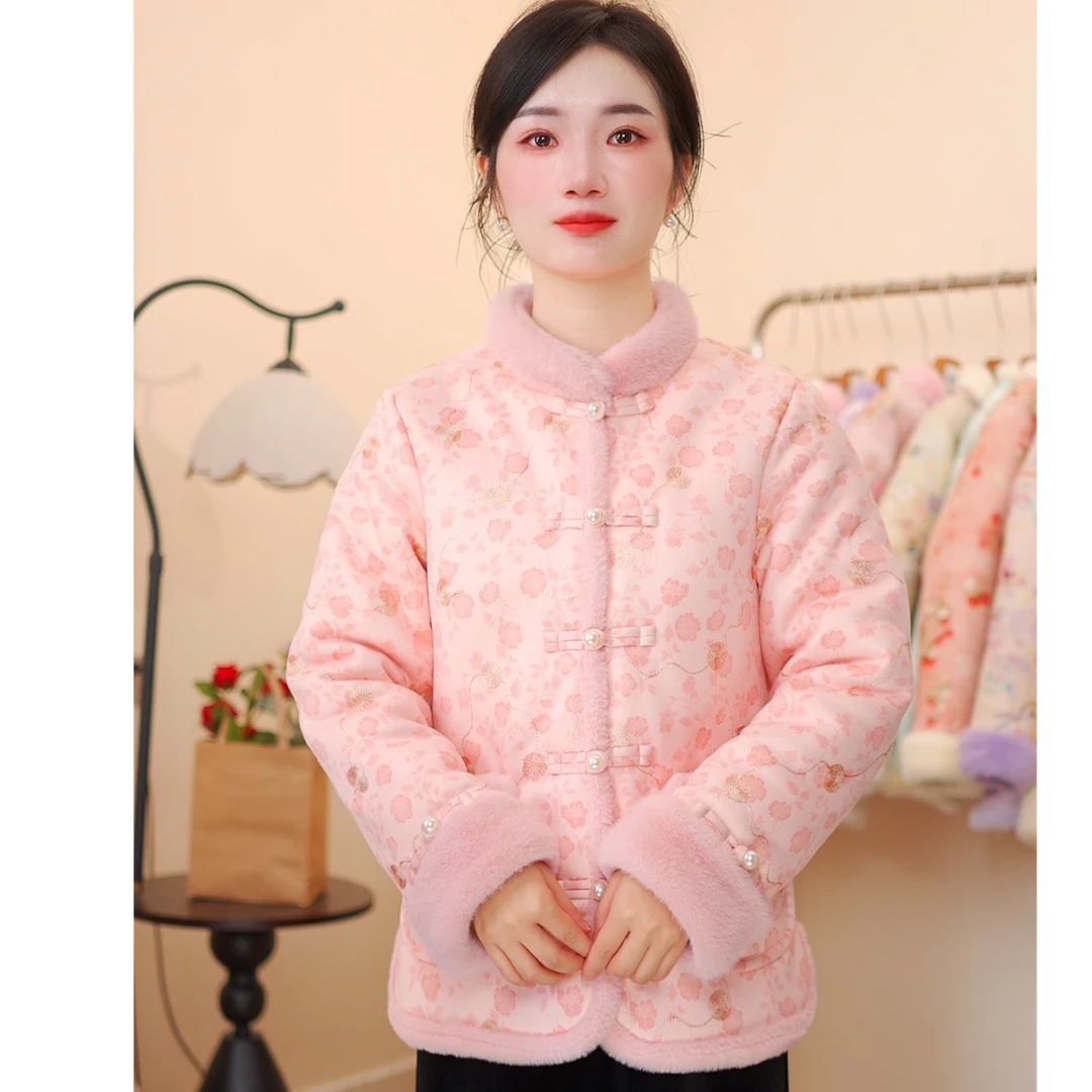 【苏锈坊】2025年冬季棉服加厚加绒新中式国风女士复古中国风民族风